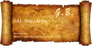 Gál Boglárka névjegykártya