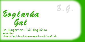 boglarka gal business card